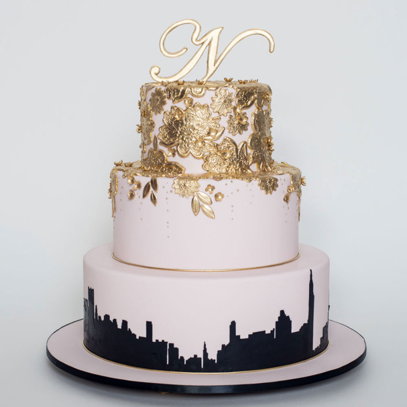 Свадебный торт в стиле город