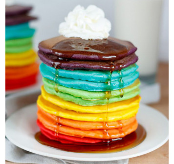 Блинный торт радуга