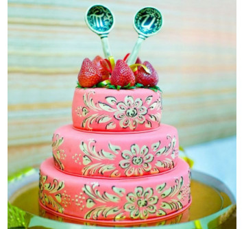 Свадебный торт «В русско-народном стиле»