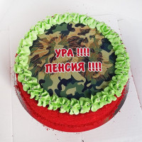 Торт военному на пенсию