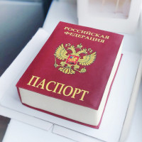 Торт в форме паспорта