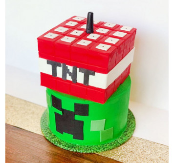 Торт Minecraft на ДР
