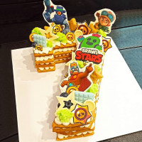 Торт цифрой 7 для мальчика