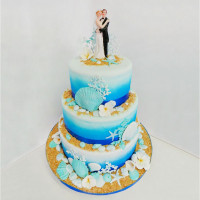 Свадебный торт Морская тематика
