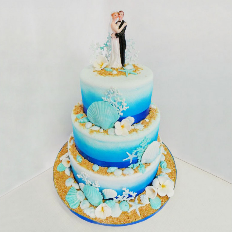 Свадебный торт Морская тематика
