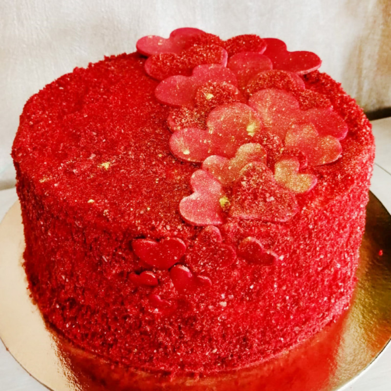 Торт с сердцами на День Святого Валентина