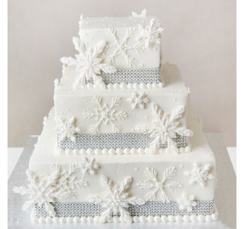 Свадебный торт в новогоднем стиле