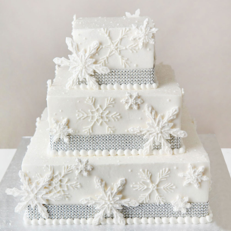 Свадебный торт в новогоднем стиле