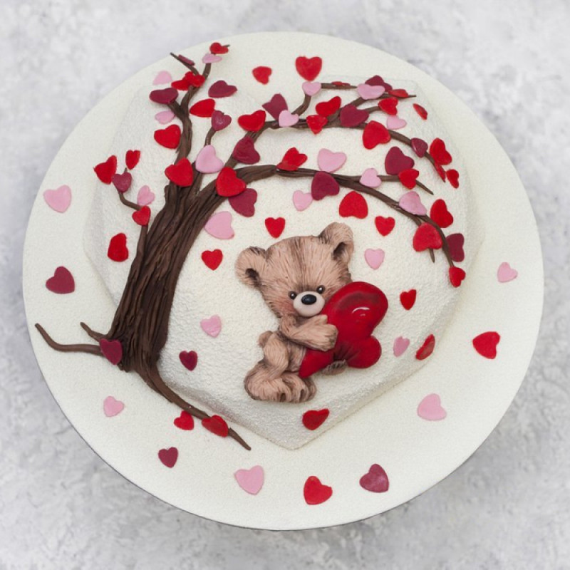 Торт на День Святого Валентина жене