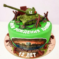 Торт на день рождения мальчику танки