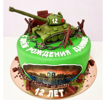 Торт на день рождения мальчику танки