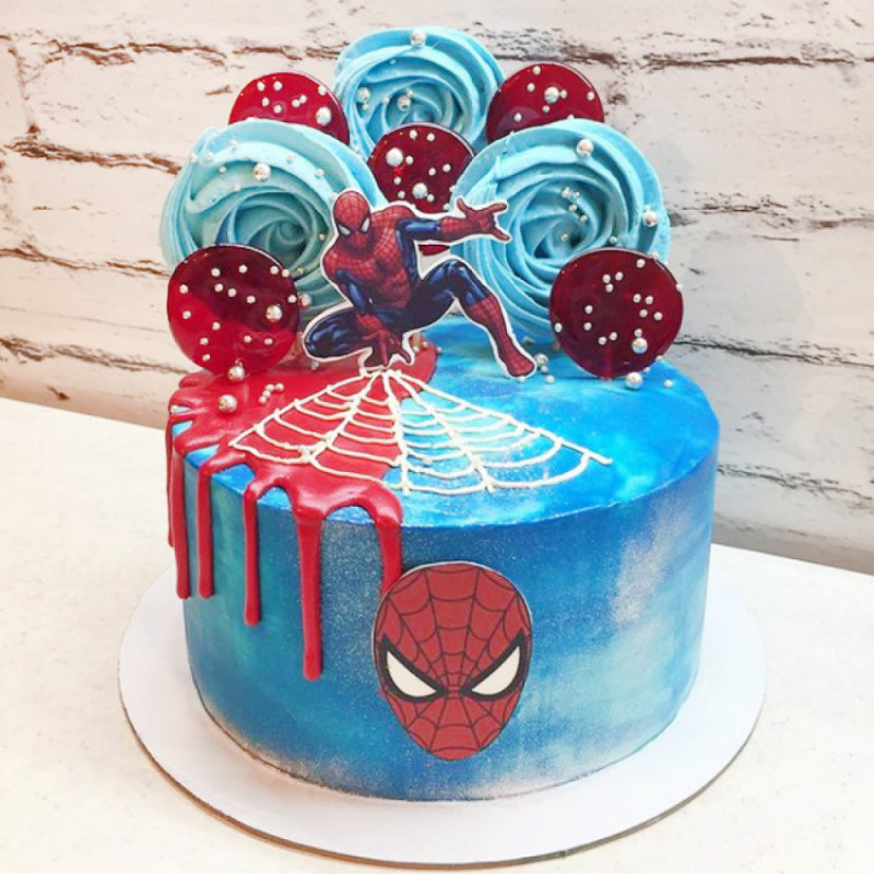 Торт Человек Паук с паутиной