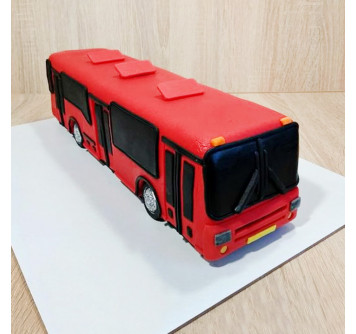 Торт автобус из мастики