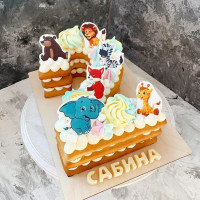 Торт цифра 2 для девочки