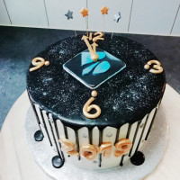 Торт часы на Новый год