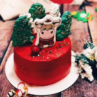 Торт с бычком на Новый год