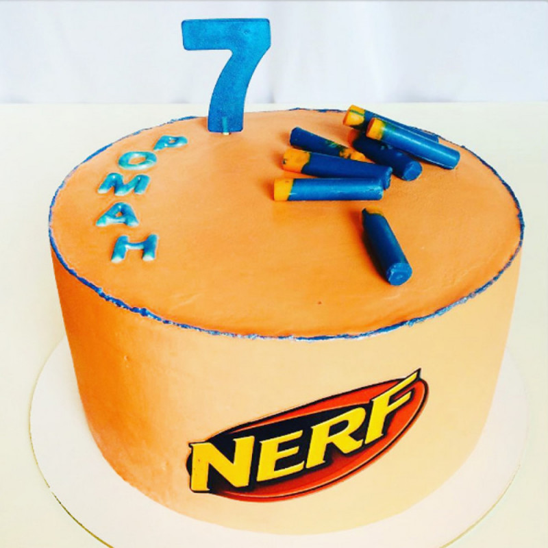 Торт Nerf на 7 лет