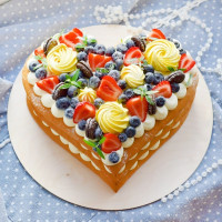 Торт на 14 февраля без мастики