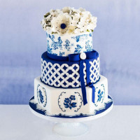 Торт гжель на русскую свадьбу