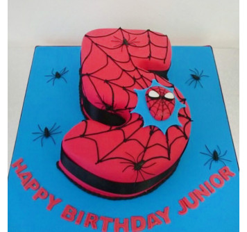 Торт цифра 5 человек паук