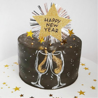 Новогодний торт 2021 без мастики