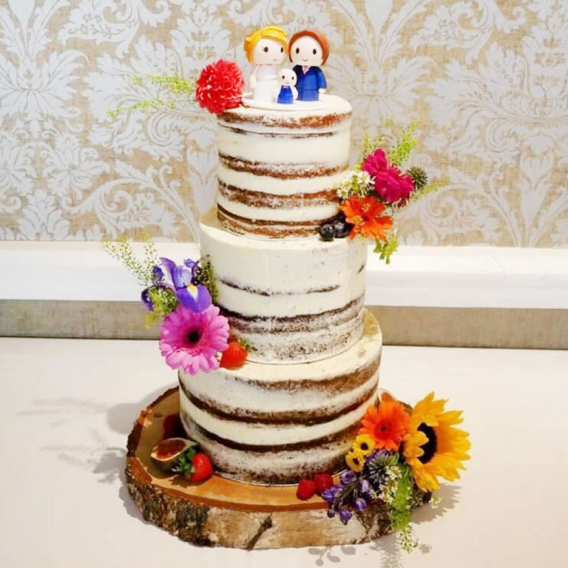 Рустикальный свадебный торт