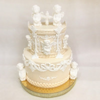 Двухъярусный торт на крещение