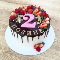 Торт на 2 года с фруктами