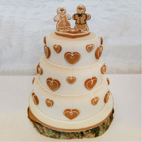 Свадебный торт с имбирными пряниками