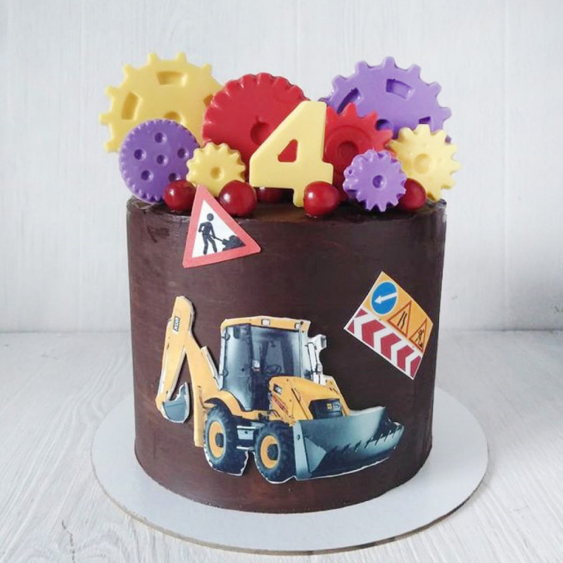 Торт на день рождения трактор
