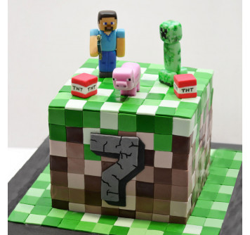 Торт Minecraft на день рождения