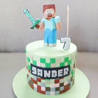 Торт Майнкрафт на 7 лет