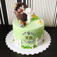 Торт пасхальная корзина