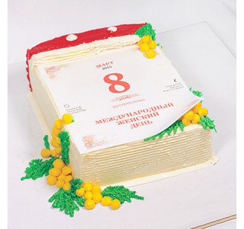 Торт в виде перекидного календаря