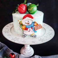 Торт снеговик