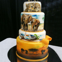 Свадебный торт в стиле сафари