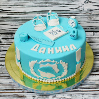 Торт новорожденному мальчику с метрикой