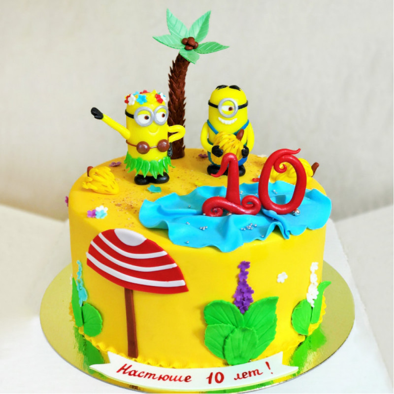 Торт на день рождения Миньоны