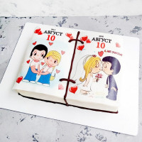 Торт в виде календаря на свадьбу