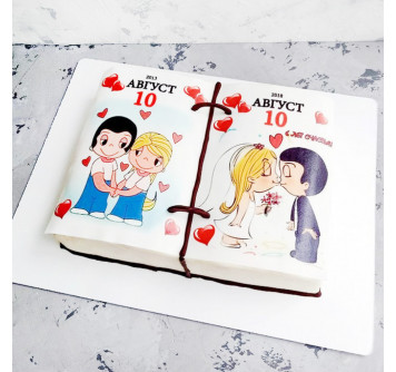 Торт в виде календаря на свадьбу