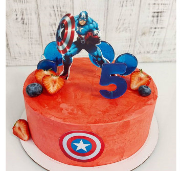 Торт с Капитаном Америкой