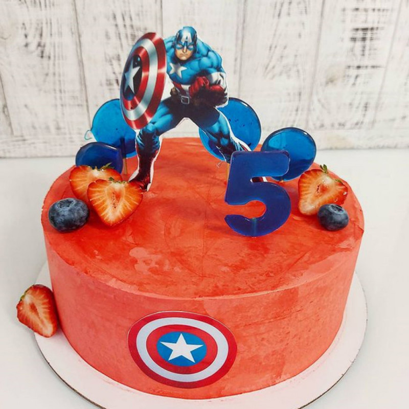 Торт с Капитаном Америкой