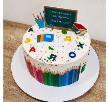 Торт на день рождения учительнице начальных классов