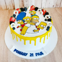 Торт Симпсоны без мастики