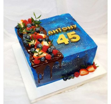 Космический торт на юбилей 45 лет