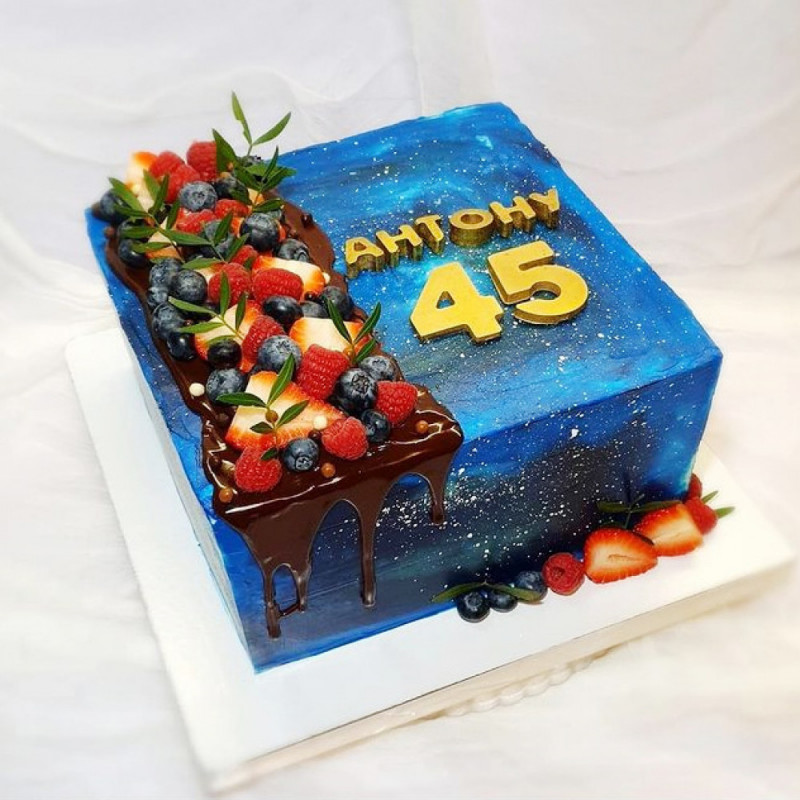 Космический торт на юбилей 45 лет