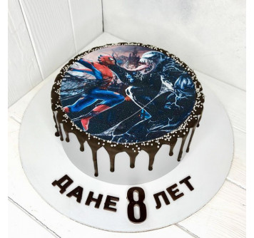 Торт с Человеком пауком и Веномом