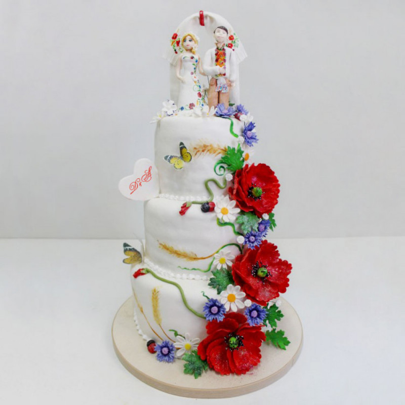Свадебный торт в Украинском стиле