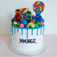 Торт радужный Лего Ninjago