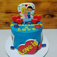 Свадебный торт Love is с пряниками